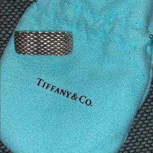 Tiffany & Co Mesh Ring Sterling Silver - Authentic